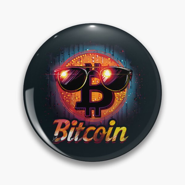 Item preview, Cool Bitcoin Symbol with Neon Shades designed and sold by Jackflash2023.