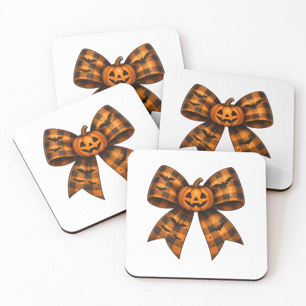 Item preview, Halloween Bow with Pumpkin and Bats – Spooky Cute Plaid Aesthetic designed and sold by Sixtinebzh.