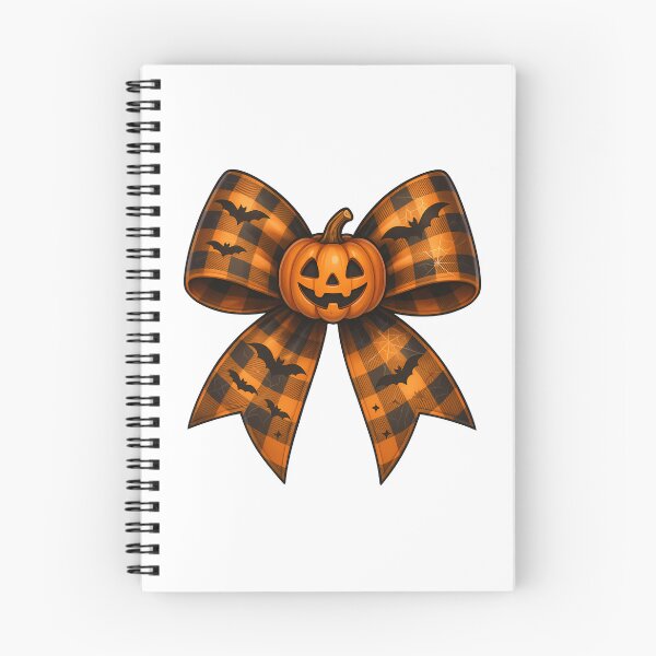 Item preview, Halloween Bow with Pumpkin and Bats – Spooky Cute Plaid Aesthetic designed and sold by Sixtinebzh.