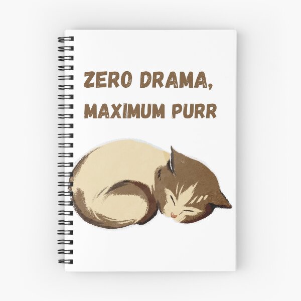 Item preview, Zero Drama, Maximum Purr Tshirt – Funny sleeping Cat T-Shirt, Swag Cat Graphic Tee, Relaxed Cat Doodle Design, Humor Pet TShirt designed and sold by YasirHamidDesigns .