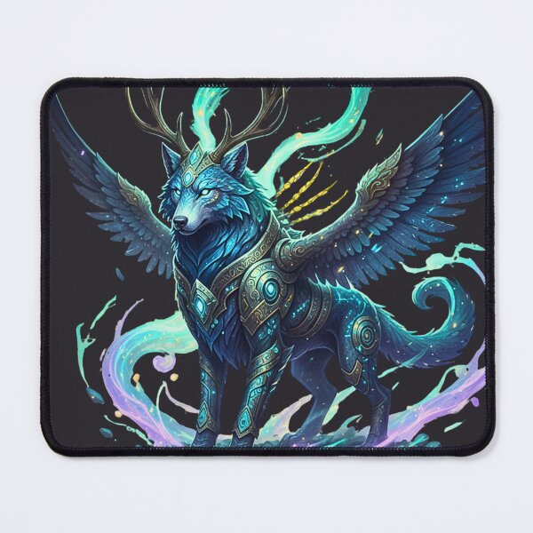 Item preview, Celestial Spirit Guardian | The Armored Winged Wolf-Stag designed and sold by E-SarnEdge.