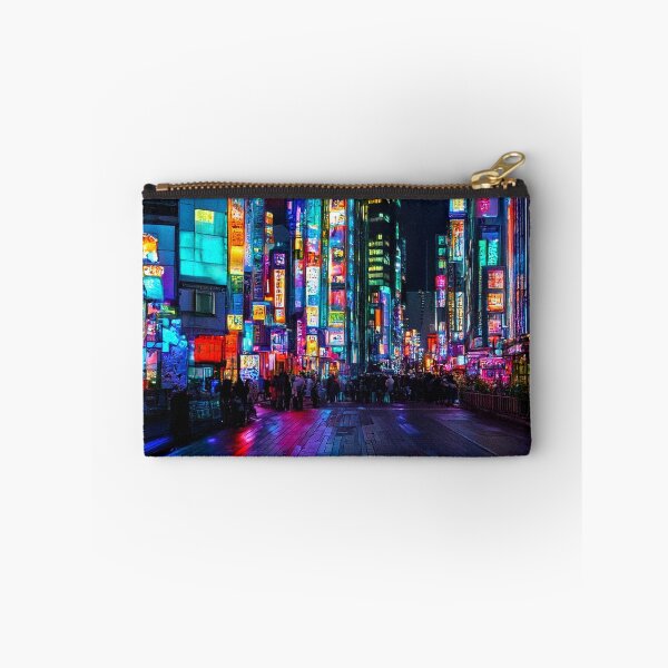 Item preview, Neon Lights in Futuristic City Street designed and sold by SassyArtistry.