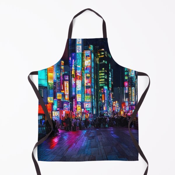 Item preview, Neon Lights in Futuristic City Street designed and sold by SassyArtistry.