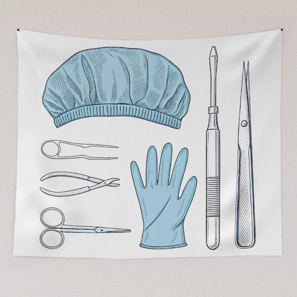 Item preview, Minimalist Surgical Tech Instruments | Line Art Medical Design designed and sold by VividOrganica.