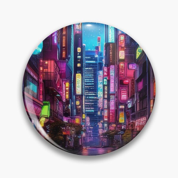Item preview, Colorful Neon Lights in Futuristic Street designed and sold by SassyArtistry.