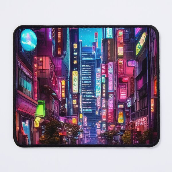 Item preview, Colorful Neon Lights in Futuristic Street designed and sold by SassyArtistry.