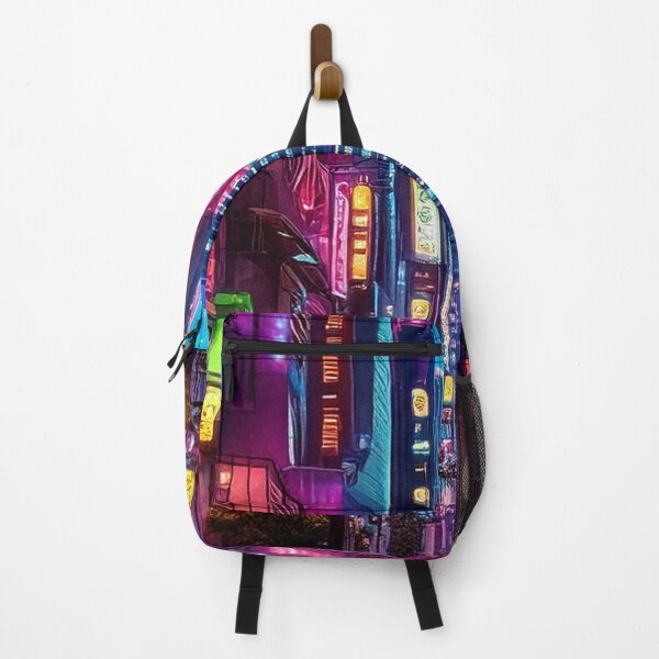 Item preview, Colorful Neon Lights in Futuristic Street designed and sold by SassyArtistry.
