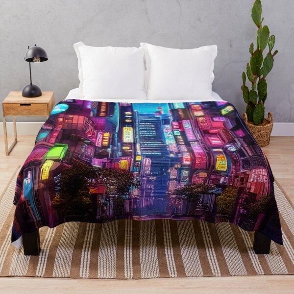 Item preview, Colorful Neon Lights in Futuristic Street designed and sold by SassyArtistry.