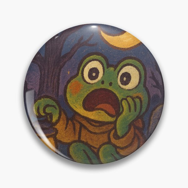 Item preview, Spooky Frog with Lantern under Moon designed and sold by MythicPixel.