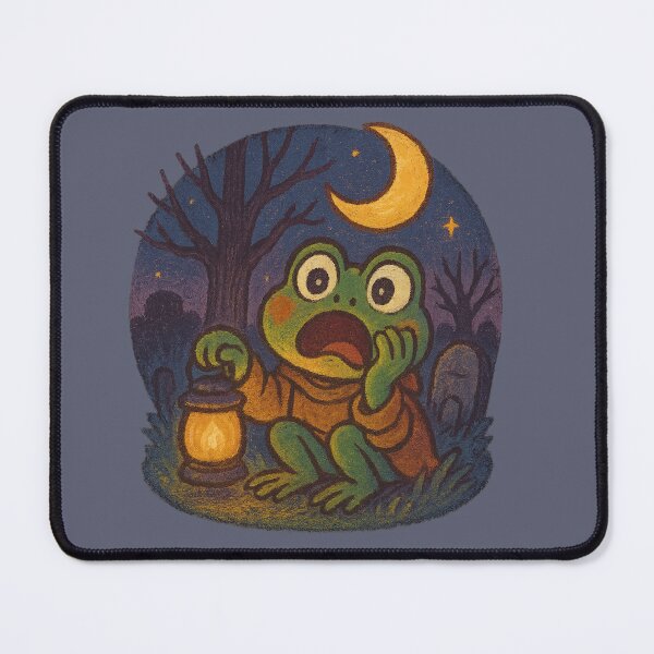 Item preview, Spooky Frog with Lantern under Moon designed and sold by MythicPixel.