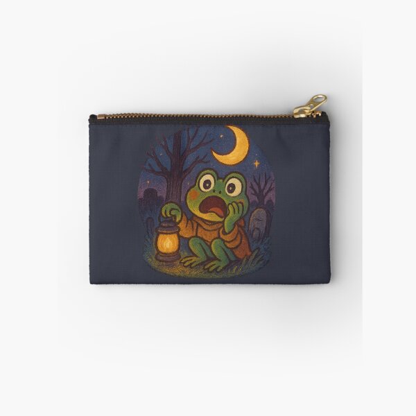 Item preview, Spooky Frog with Lantern under Moon designed and sold by MythicPixel.