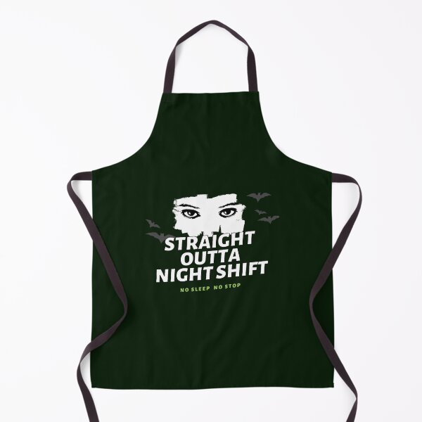 Item preview, straight outta night shift nurse black tshirt designed and sold by JaredPriestner.