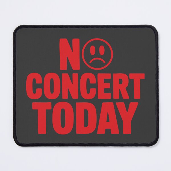 Item preview, No Concert Today Minimalist Funny Sad Face Design designed and sold by TeeLabDesign.
