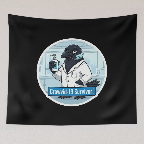 Item preview, Bird Memes - CROWvid-19 Survivor! designed and sold by nature. electrified..