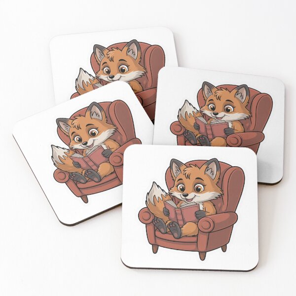 Item preview, Fox and Book | Sticker designed and sold by NicolasGlowArt.
