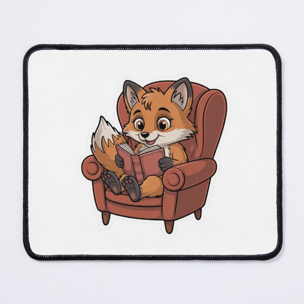 Item preview, Fox and Book | Sticker designed and sold by NicolasGlowArt.