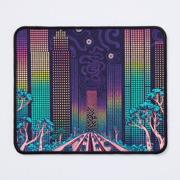 Item preview, Rhythmic City Lights – Vibrant Night Dot Art designed and sold by Syrupulse.