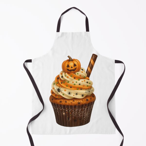 Item preview, Halloween Cupcake with Pumpkin and Spiders – Spooky Cute Dessert Aesthetic designed and sold by Sixtinebzh.