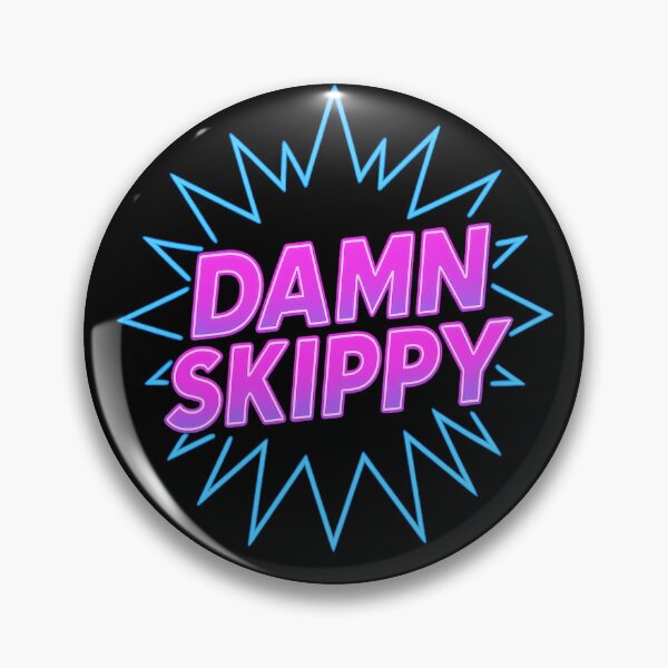 Item preview, Damn Skippy Neon Retro Vaporwave Quote Funny 80s Aesthetic designed and sold by POD DYNASTY.
