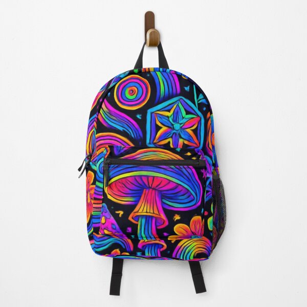 Item preview, Neon Psychedelic Mushroom Garden – Seamless All-Over Print Dress Pattern designed and sold by getpressedshirt.