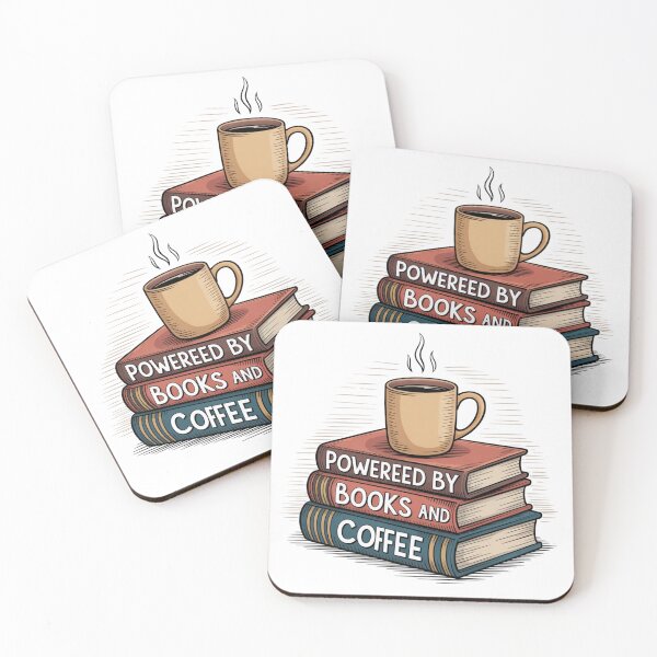 Item preview, Powered by Books and Coffee | T-Shirt designed and sold by NicolasGlowArt.