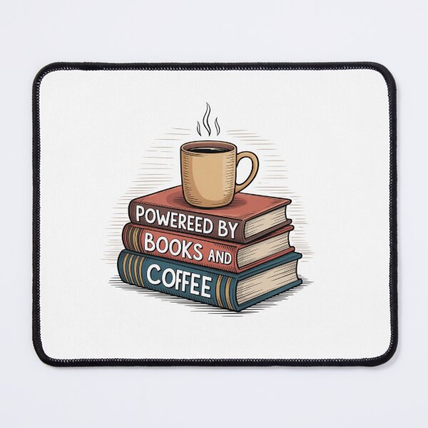 Item preview, Powered by Books and Coffee | T-Shirt designed and sold by NicolasGlowArt.