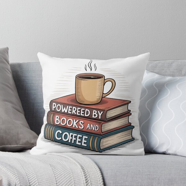 Item preview, Powered by Books and Coffee | T-Shirt designed and sold by NicolasGlowArt.