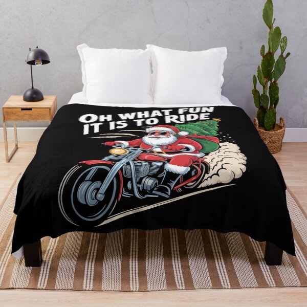 Item preview, Christmas Ride Biker Santa Xmas designed and sold by DoorwayThreads.