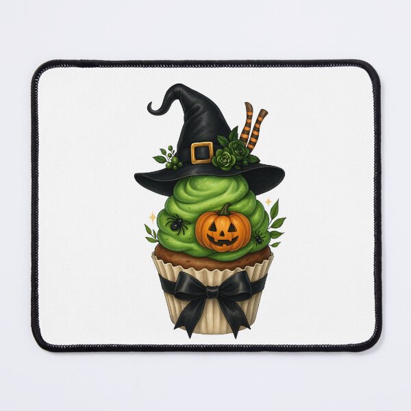 Item preview, Witch Halloween Cupcake with Pumpkin – Spooky Cute Dessert Aesthetic designed and sold by Sixtinebzh.