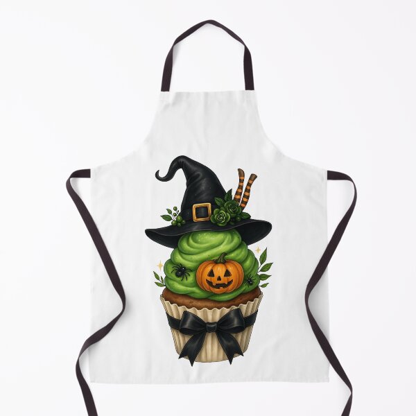 Item preview, Witch Halloween Cupcake with Pumpkin – Spooky Cute Dessert Aesthetic designed and sold by Sixtinebzh.