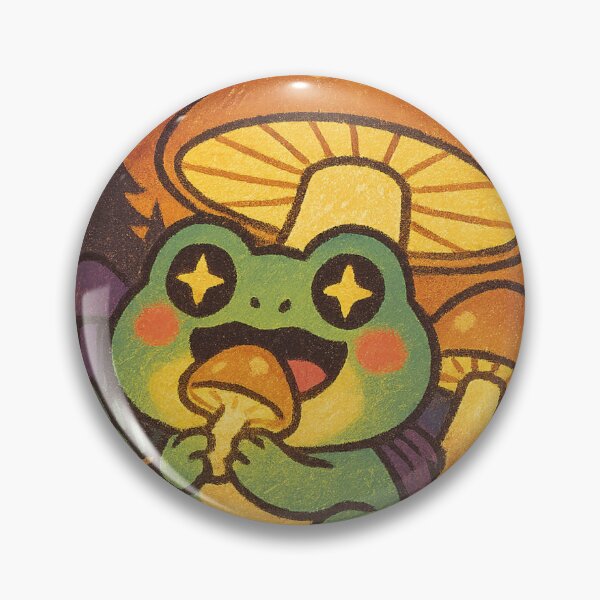 Item preview, Happy Frog with Magical Mushrooms designed and sold by MythicPixel.