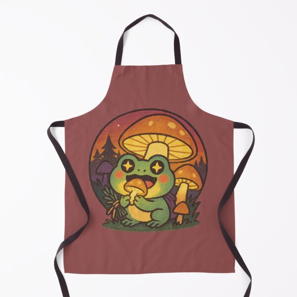 Item preview, Happy Frog with Magical Mushrooms designed and sold by MythicPixel.