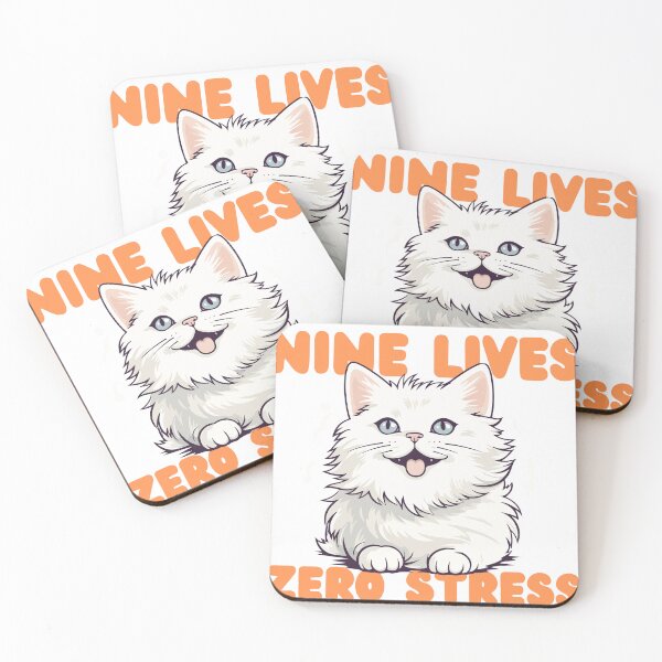 Item preview, Nine Lives Zero Stress – Cute Happy Cat Doodle T-Shirt, Funny Chill Cat Graphic Tee, Relaxed Swag Cat Design, yasirhamiddesigns designed and sold by YasirHamidDesigns .