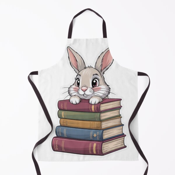 Item preview, Cute Rabbit and Books | Sticker designed and sold by NicolasGlowArt.