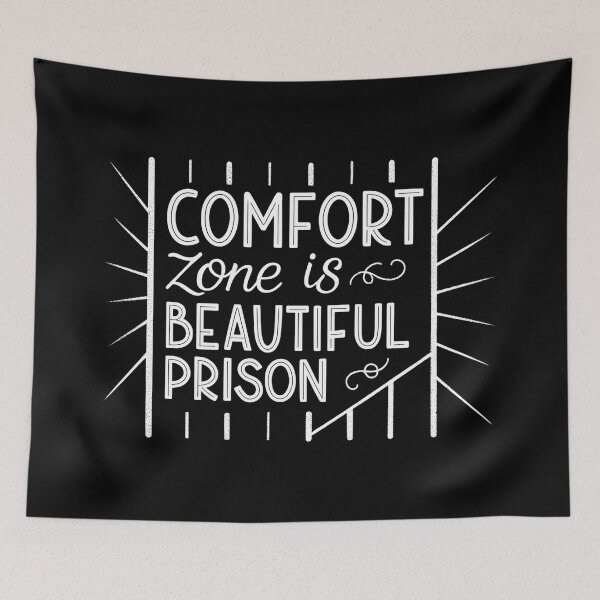 Item preview, Comfort Zone Is a Beautiful Prison | Inspirational Minimalist Quote designed and sold by VividOrganica.
