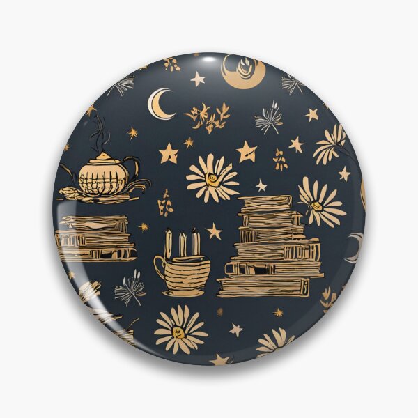 Item preview, Witchy Book and Moon Pattern designed and sold by SassyArtistry.