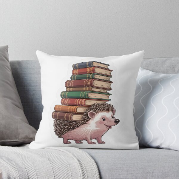 Item preview, Hedgehog and Books | Sticker designed and sold by NicolasGlowArt.