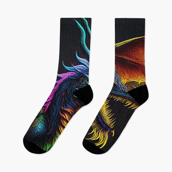 Artikelvorschau, Neon-Fantasie-Drachen-Kunstwerk entworfen und verkauft von SassyArtistry.