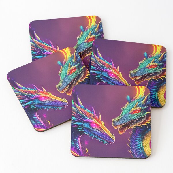 Item preview, Neon Twin Dragons designed and sold by SassyArtistry.