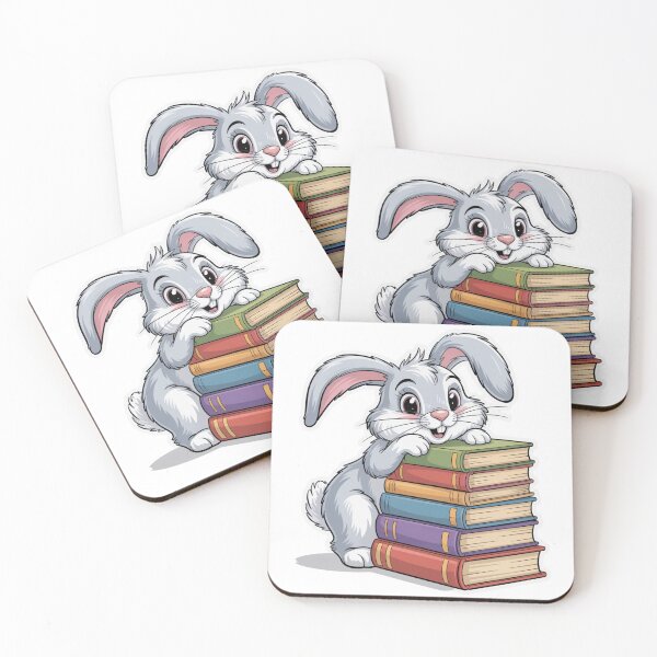 Item preview, Rabbit and Books | T-Shirt designed and sold by NicolasGlowArt.