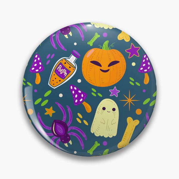 Item preview, Halloween Pattern with Ghosts, Potions & Pumpkin Smiles designed and sold by NicolaZhukov.