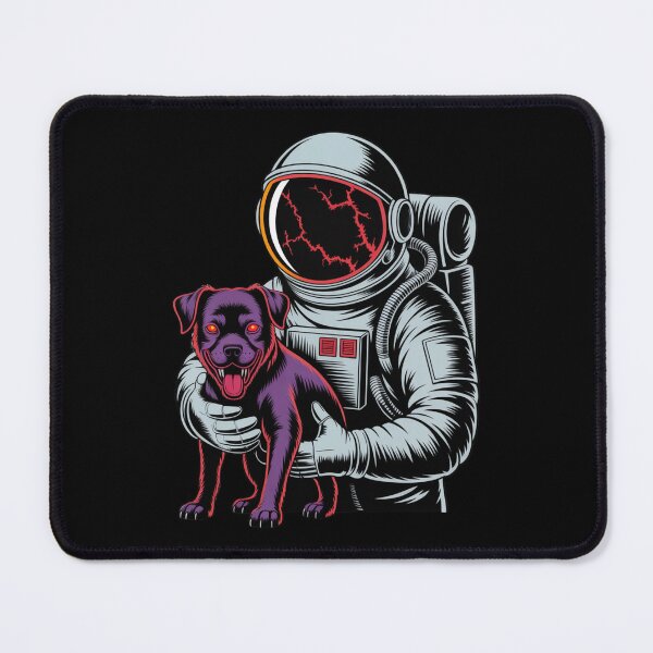Item preview, Astronaut with Demon Dog – Halloween Neon Space Design designed and sold by ColorSplash123.