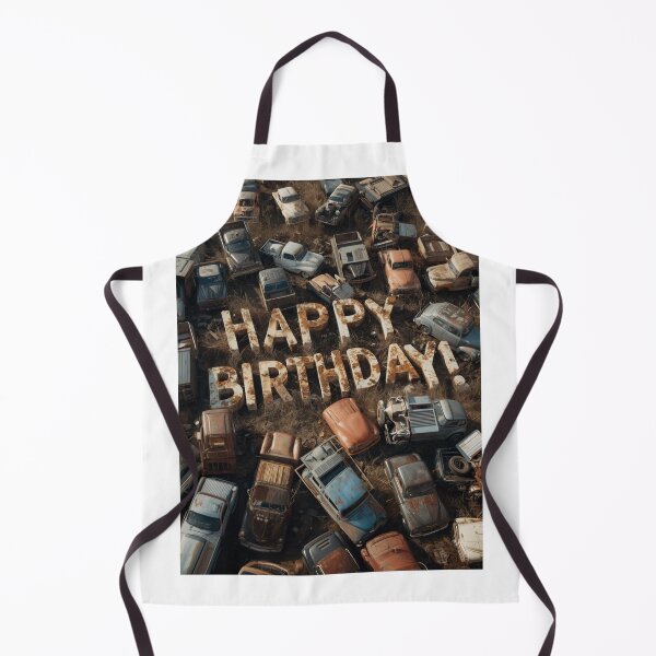 Item preview, Happy Birthday card with a junkyard designed and sold by DesignAFind.