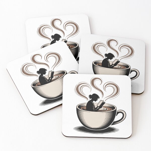 Item preview, Coffee and Book Lover designed and sold by NicolasGlowArt.