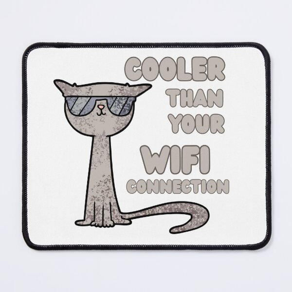 Item preview, Cooler Than Your WiFi Connection Funny Cat T-Shirt | Cool Cat with Glasses Meme Tee designed and sold by YasirHamidDesigns .
