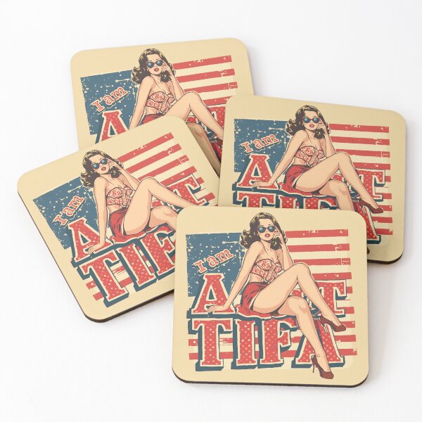 Item preview, I Am Aunt Tifa Patriotic Pin-Up Girl American Flag Retro Style designed and sold by Lunaria Arts.