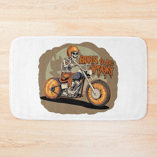 Item preview, Born to Be Spooky – Skeleton Biker Halloween T-Shirt Design designed and sold by TestudoDesign.