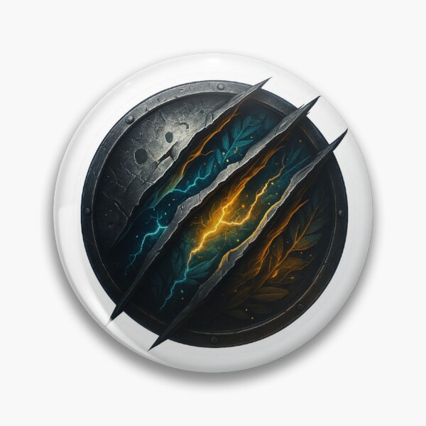 Item preview, Clawmark Shield Emblem designed and sold by pixelpulsenyc.