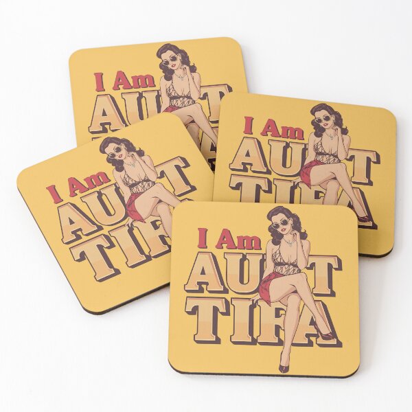 Item preview, I Am Aunt Tifa Retro Chic Pin-Up Sunglasses Vintage Typography designed and sold by Lunaria Arts.