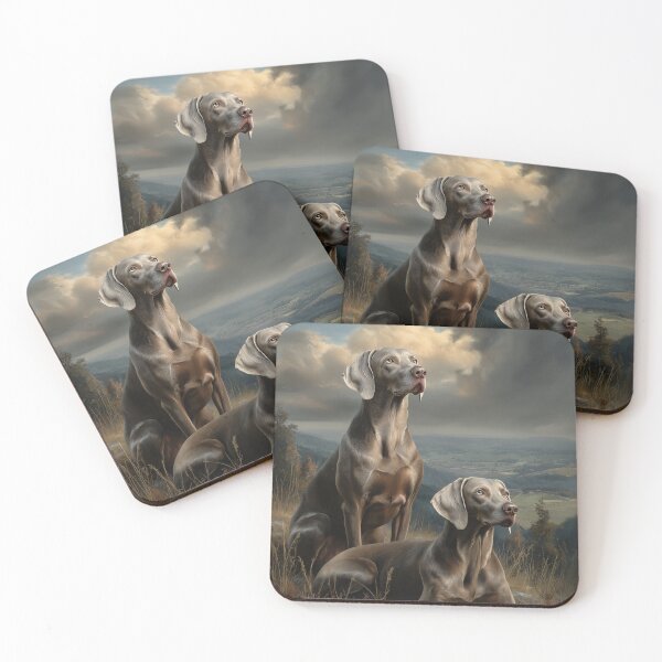 Item preview, Two Weimaraner Dogs in a Landscape designed and sold by PetsArt.